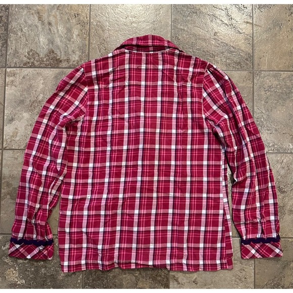 Victoria's Secret Plaid Button Up Pajama  Long Sleeve Top‎ Size XS - Picture 2 of 8